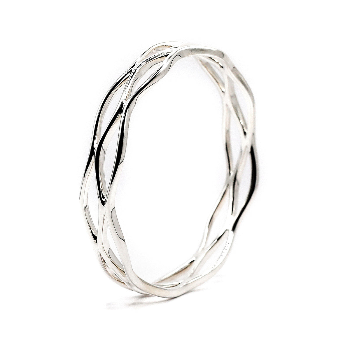 Lumi Sterling Silver Cut-Out Bangle