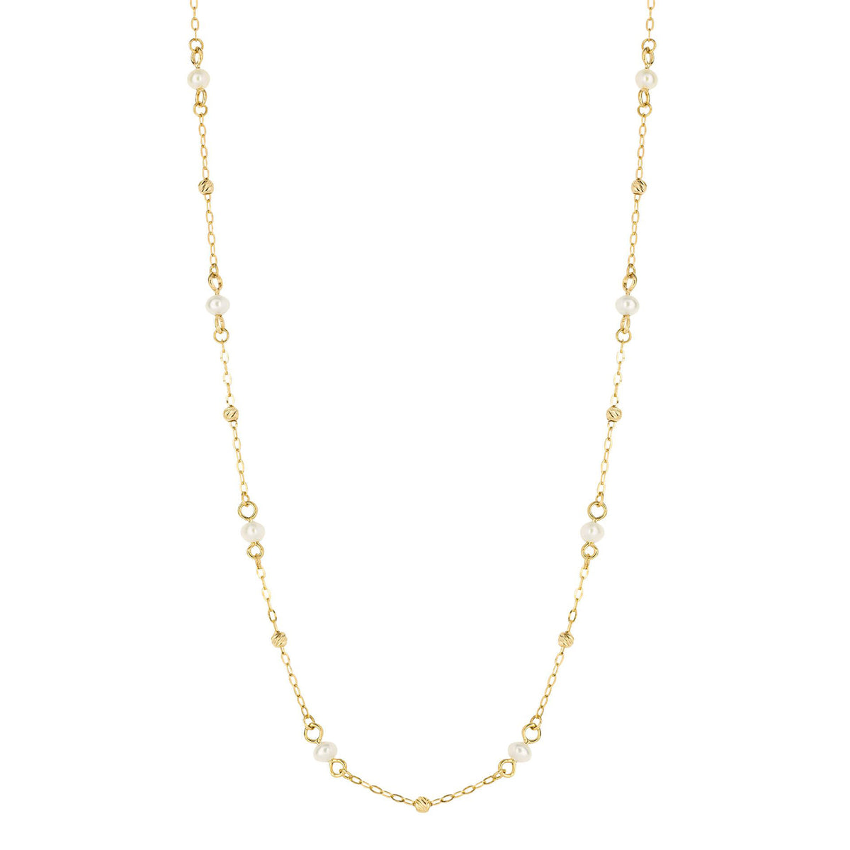 Freshwater Station Necklace in 9ct Gold