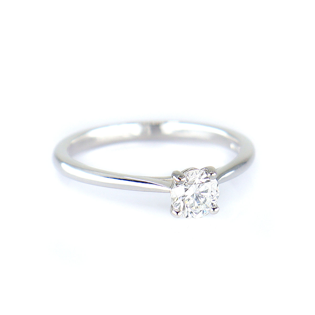 Platinum Certificated Round Brilliant Cut Diamond Ring