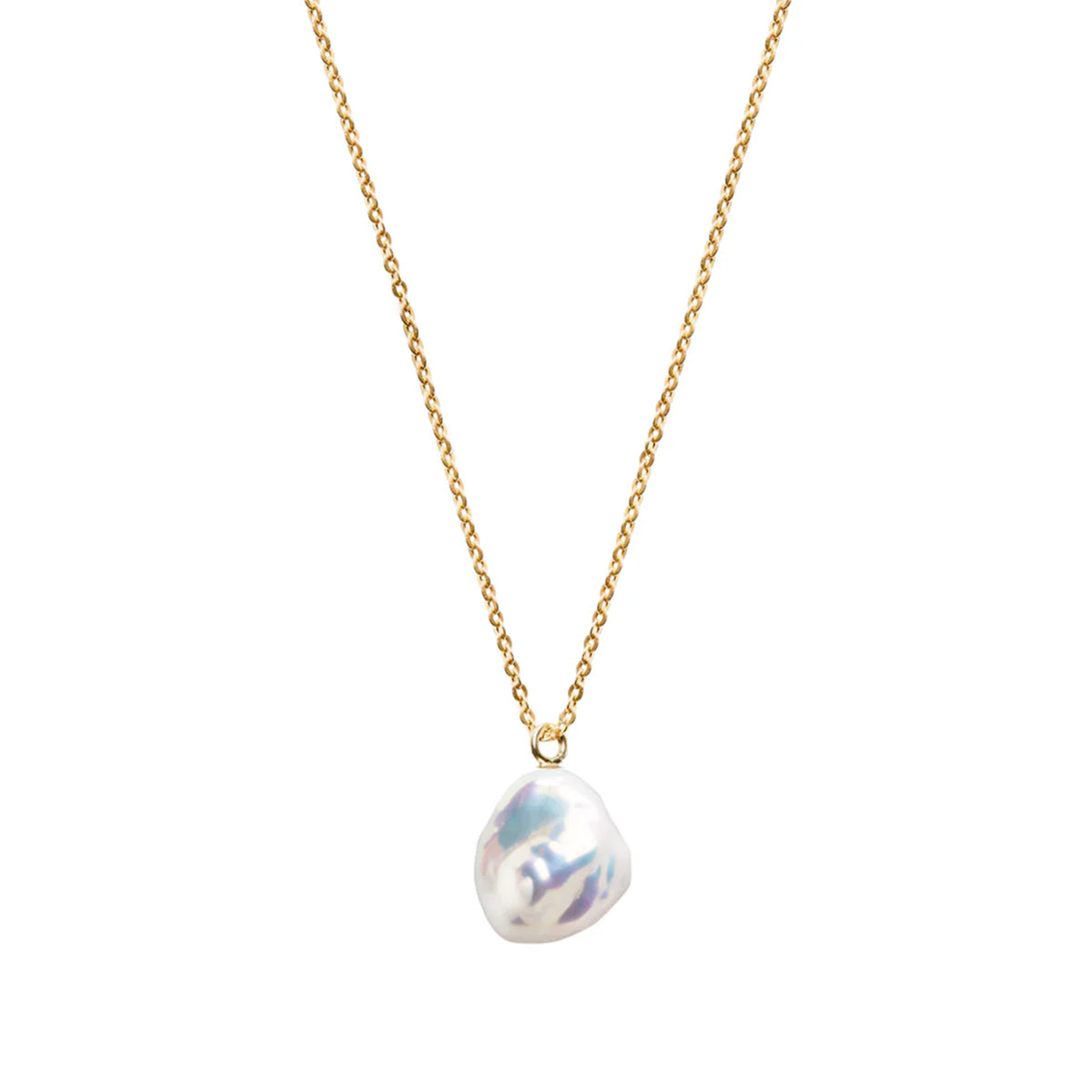 ORA Alba Keshi Pearl Pendant & Gold Plated Chain