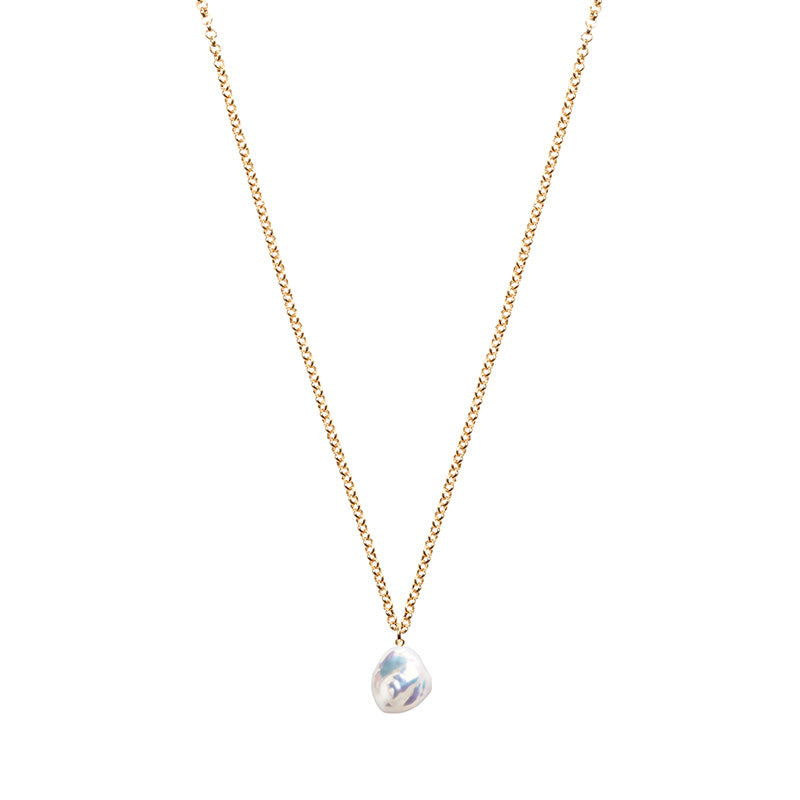 ORA 14ct Plated Alba Keshi Pearl Necklace