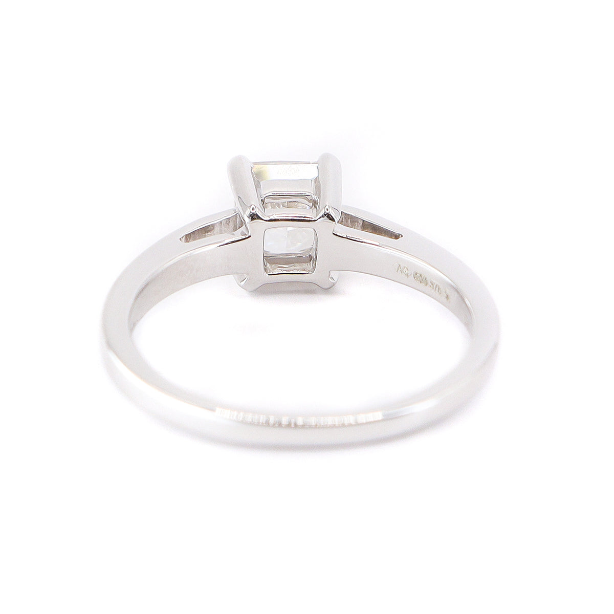 9ct White Gold Radiant Cut 1.02ct Diamond Solitaire Ring