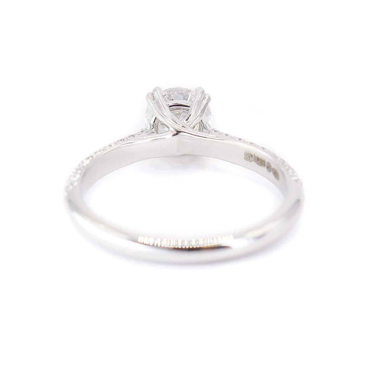 Platinum Certificated Round Brilliant Cut 0.80ct + 0.38ct Diamond Solitaire Ring