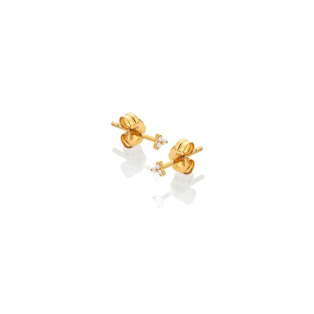 Hot Diamonds Gold Plated White Topaz Micro Stud Earrings