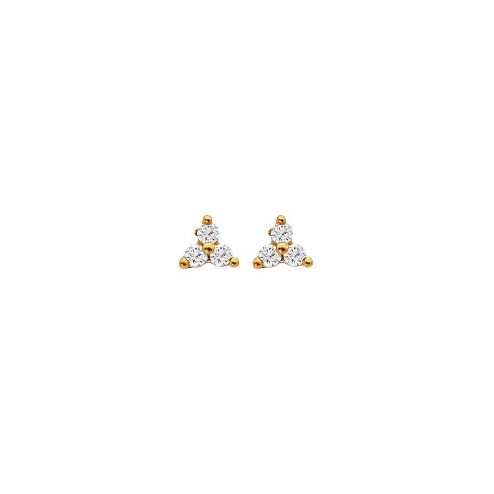 Hot Diamonds Gold Plated White Topaz Micro Stud Earrings