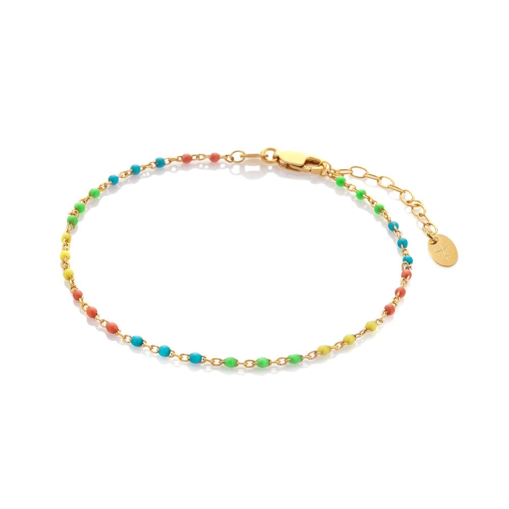 Hot Diamonds Gold Plated Multi Coloured Ocean Bracelet