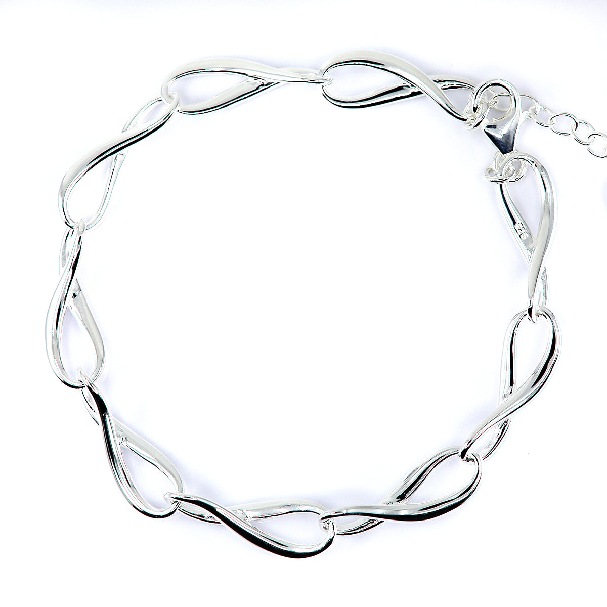 Lumi Sterling Silver Infinity Link Bracelet