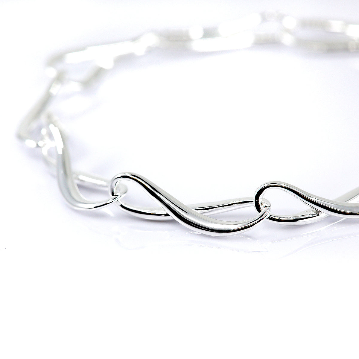 Lumi Sterling Silver Infinity Link Bracelet