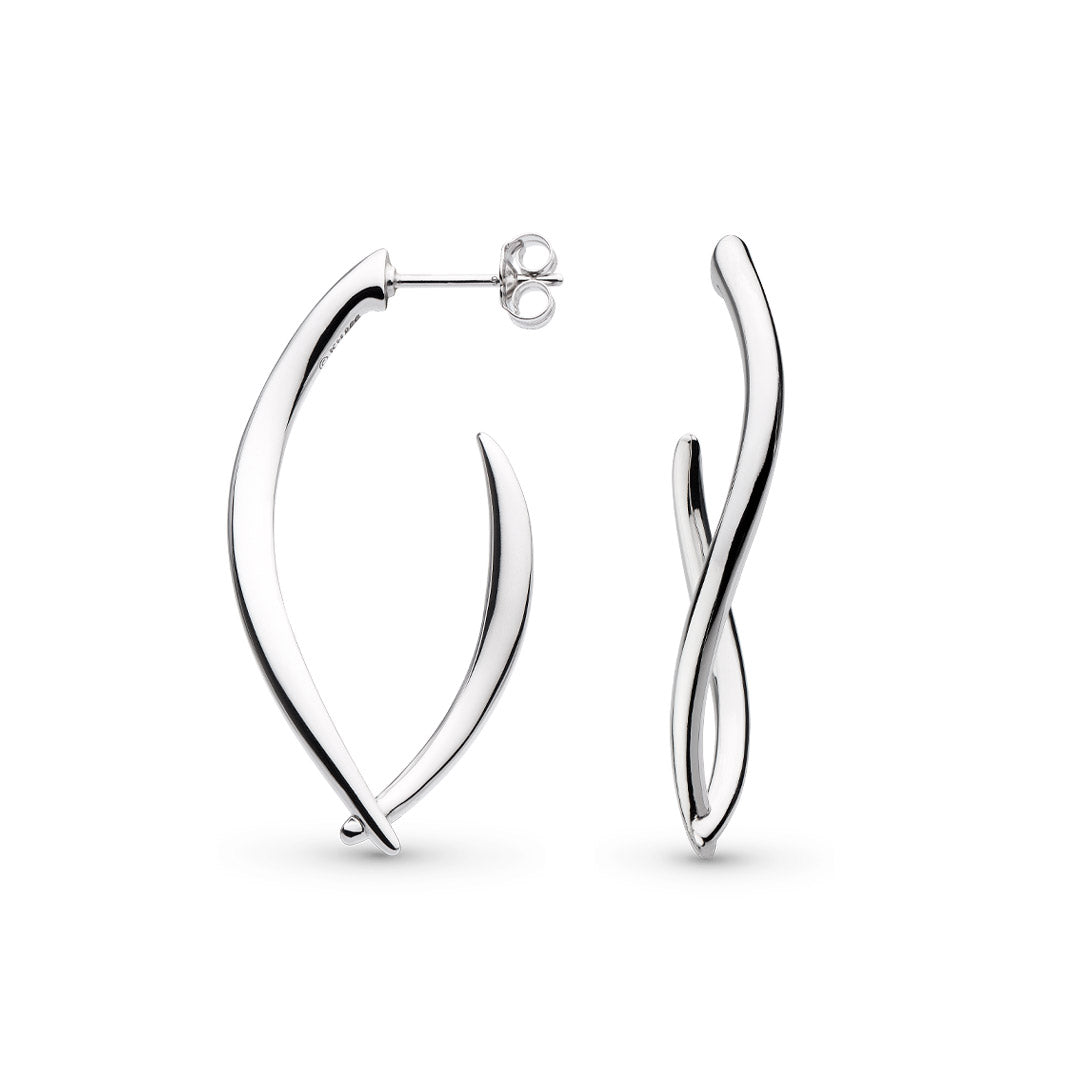 Kit Heath Entwine Twine Twist Link Grande Hoop Earrings