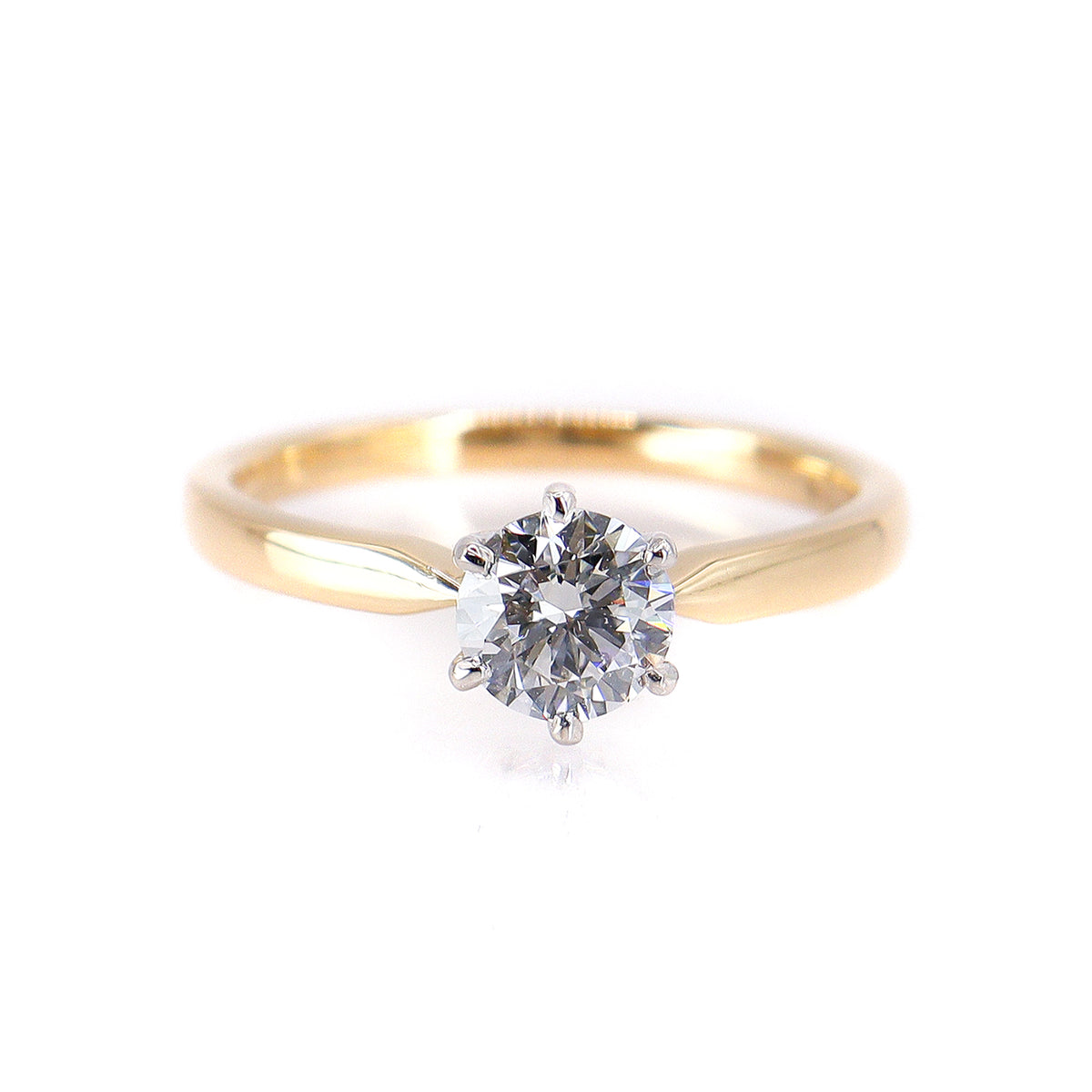 18ct Yellow Gold Lab Grown Round Brilliant Cut 0.73ct Diamond  Solitaire Ring