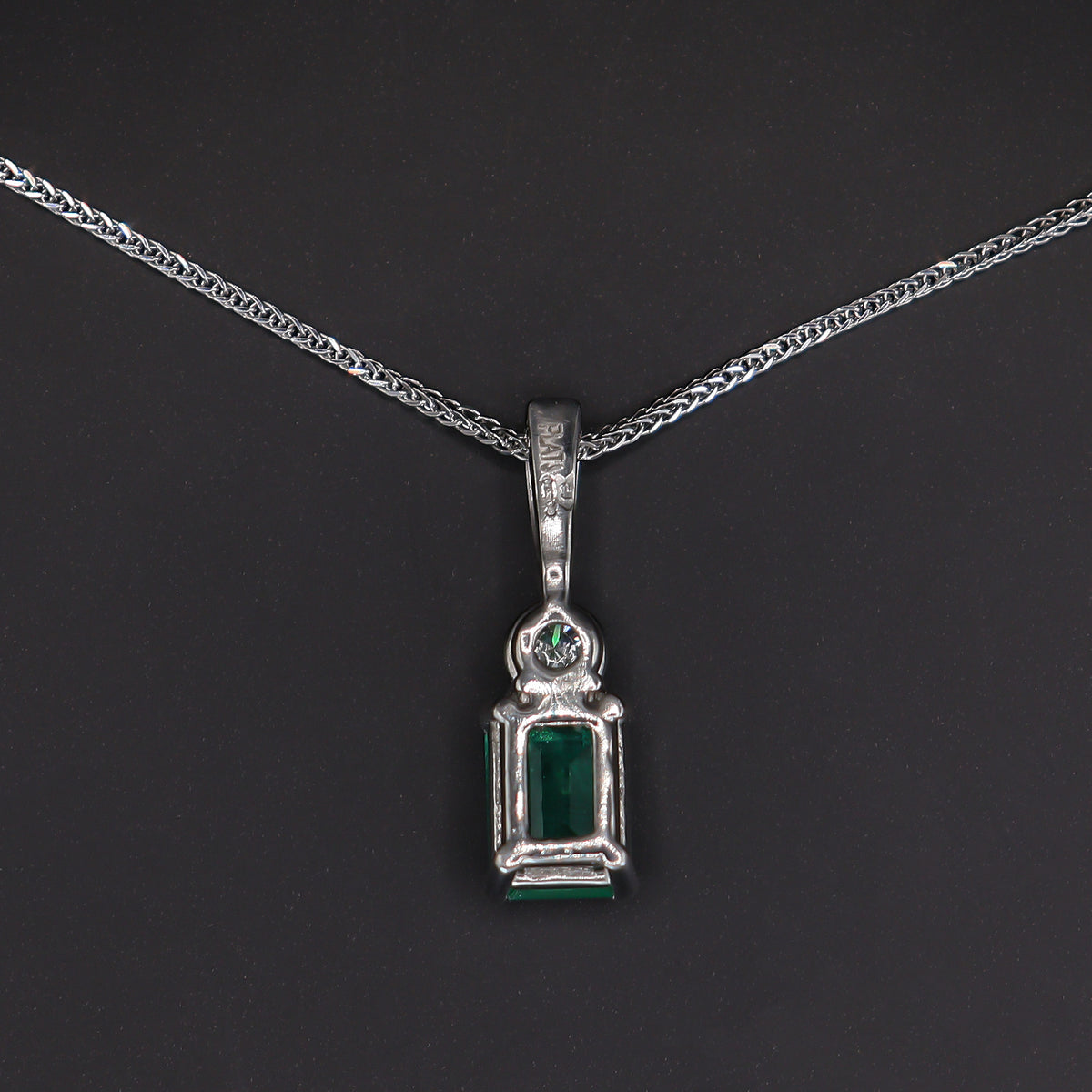 Pre-Owned Emerald & Diamond Pendant