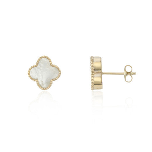 9ct Gold Mother of Pearl Stud Earrings