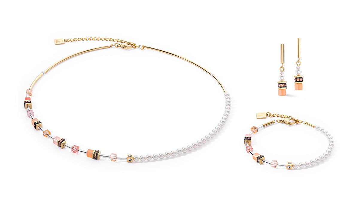 Coeur de Lion GeoCUBE® Mini Fusion Pearls Apricot Crush Bracelet