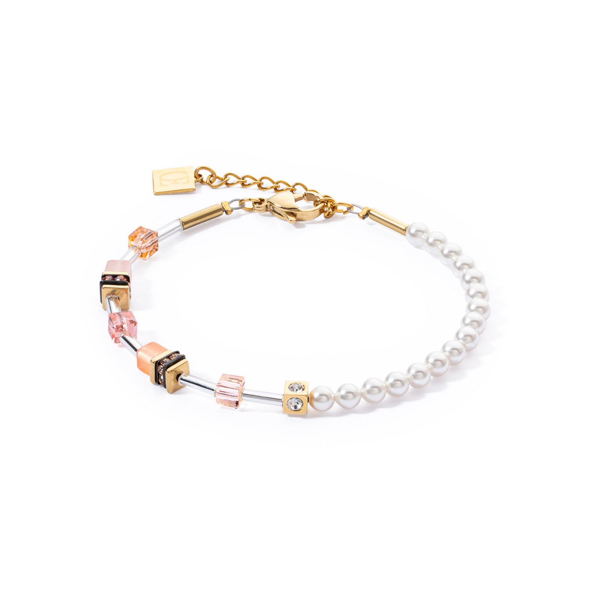 Coeur de Lion GeoCUBE® Mini Fusion Pearls Apricot Crush Bracelet