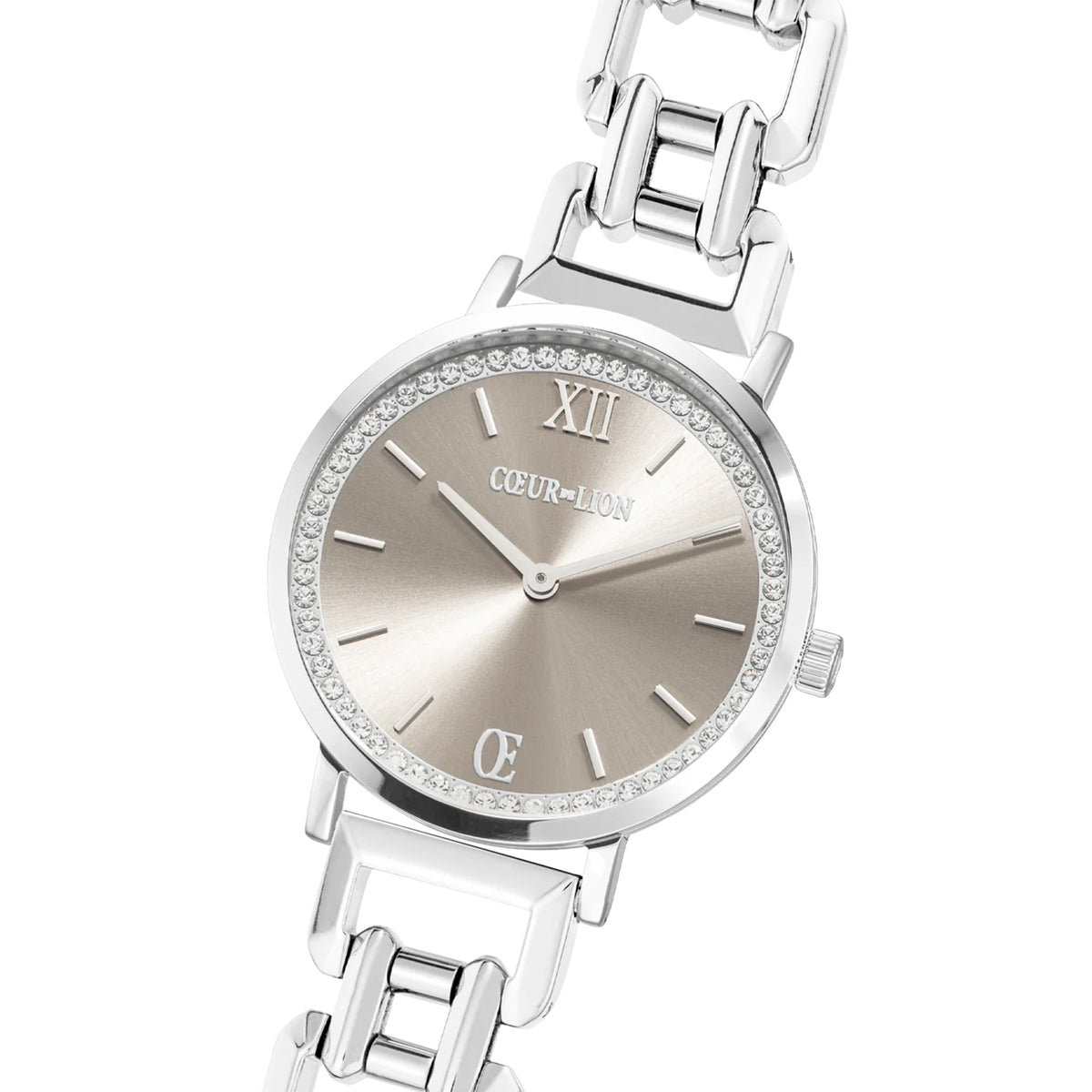 Coeur de Lion Round Sparkling Graceful Greige Statement Watch