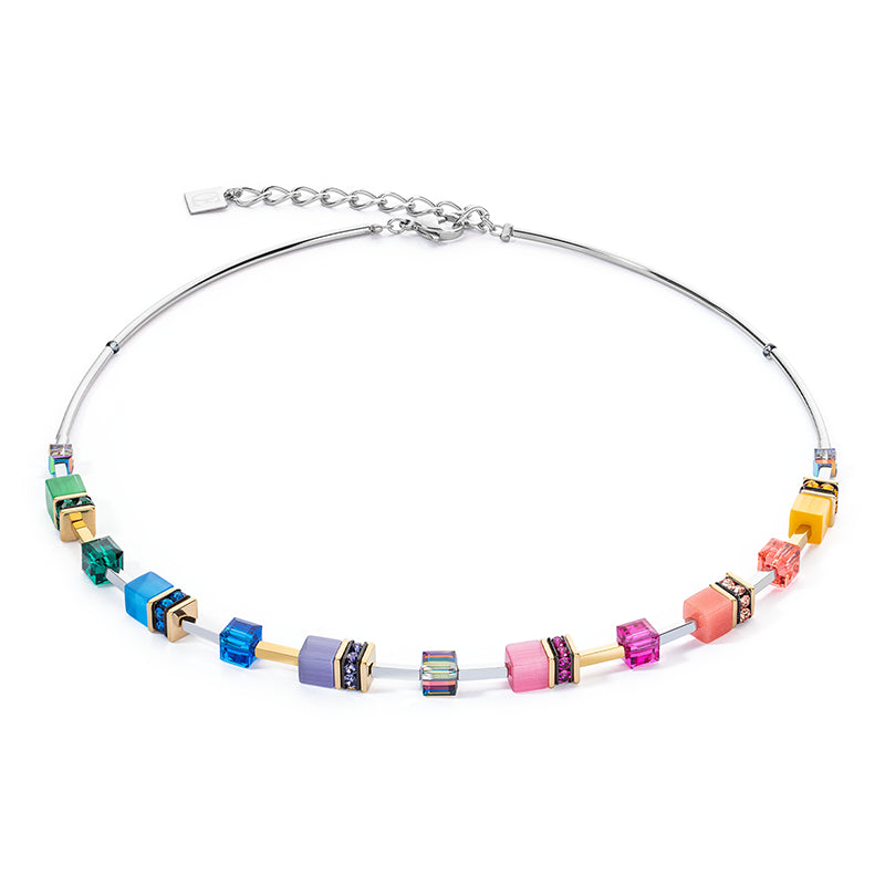 Coeur de Lion GeoCUBE® Iconic Rainbow Necklace