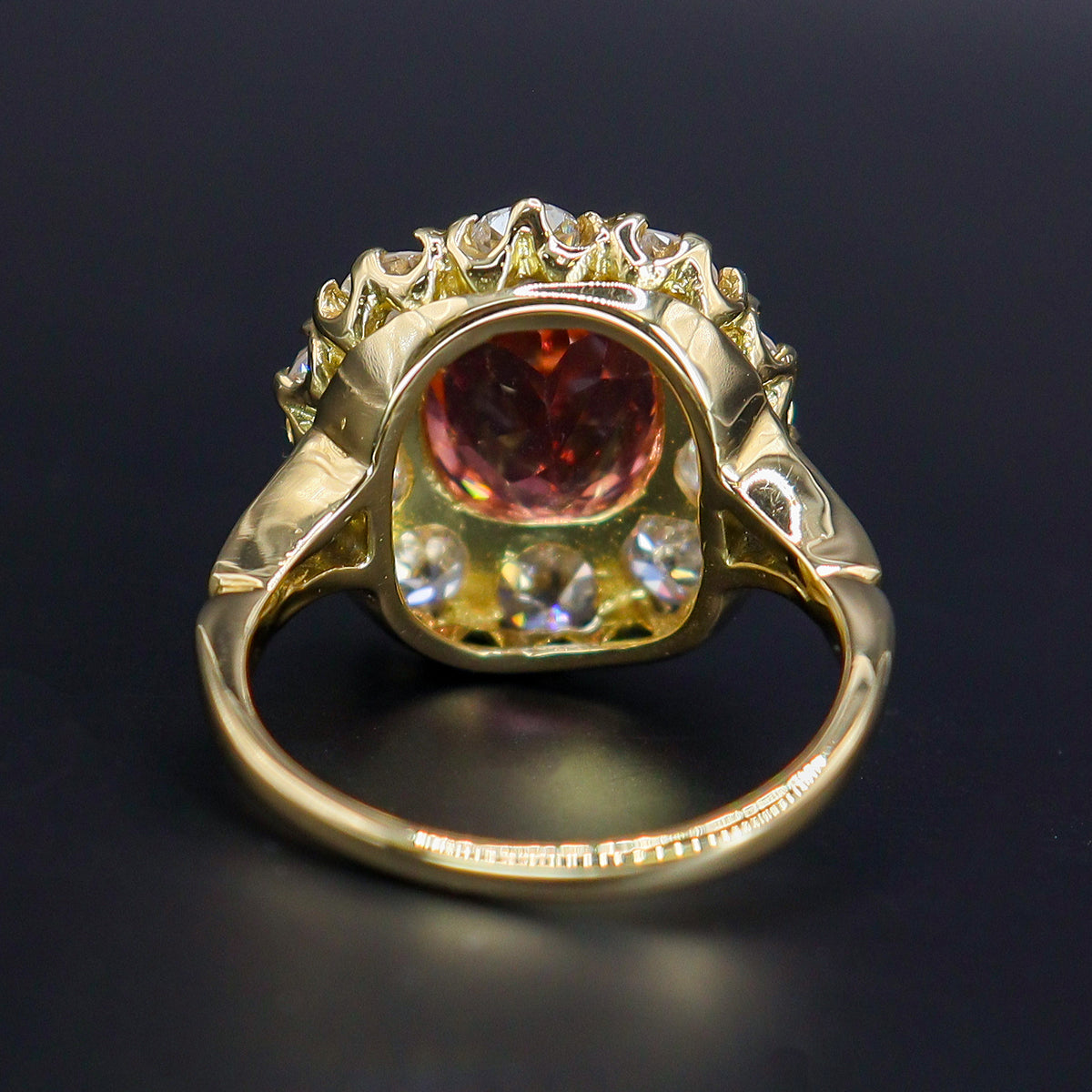 Pre-Owned Pink Tourmaline & Diamond Ring