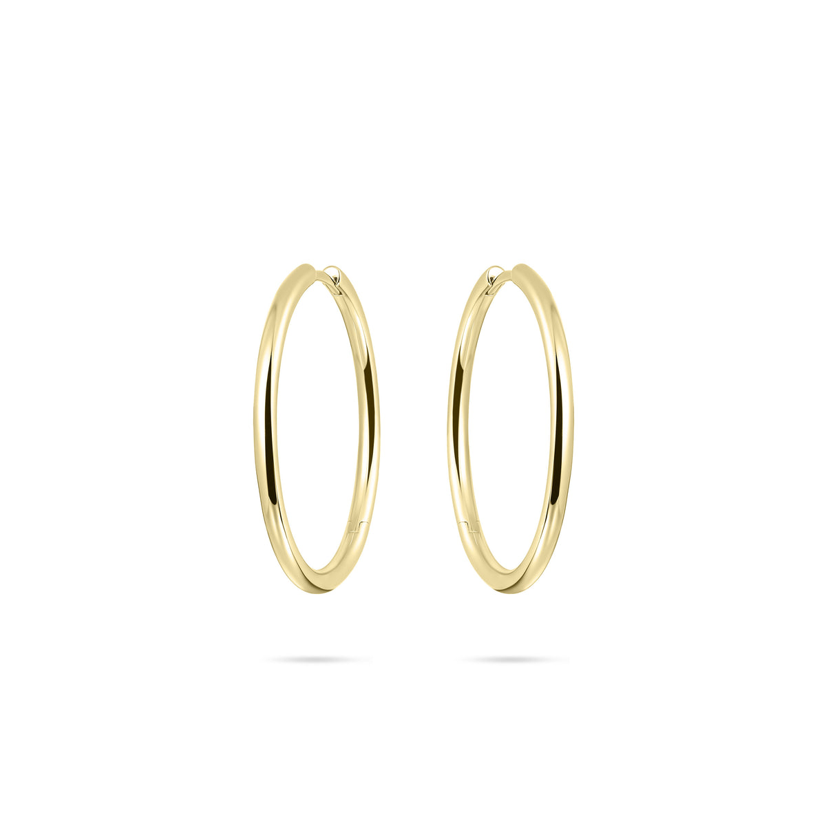 Gisser 18ct Gold Plated Tube Statement 30mm Hoop Earrings