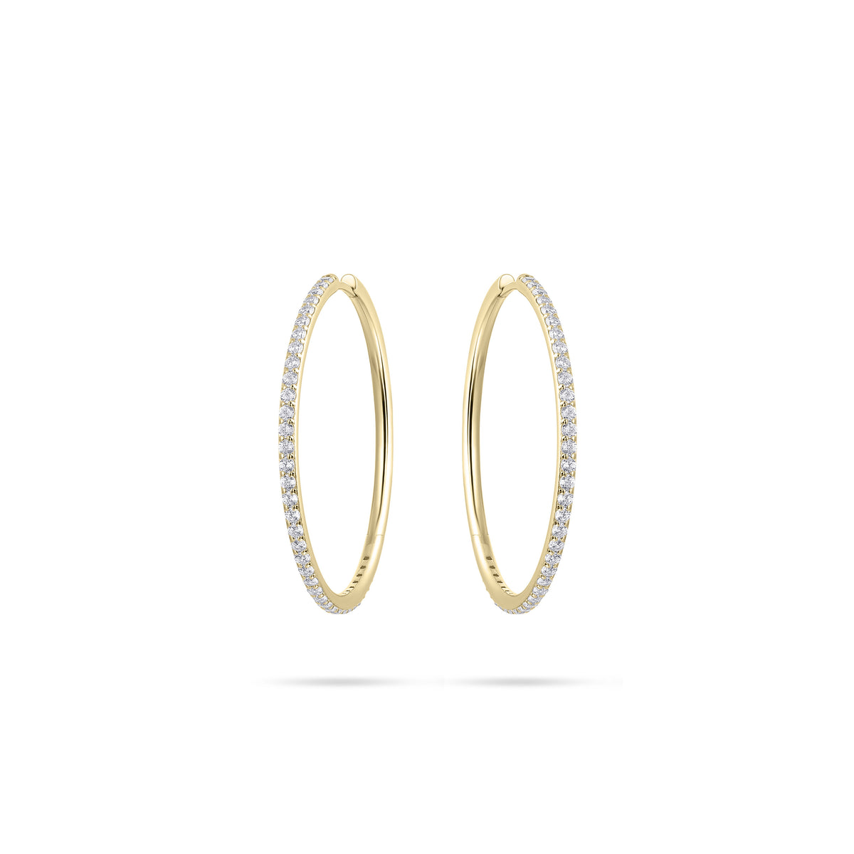 Gisser 18ct Gold Plated Sparkling Oversized Hoop Earrings