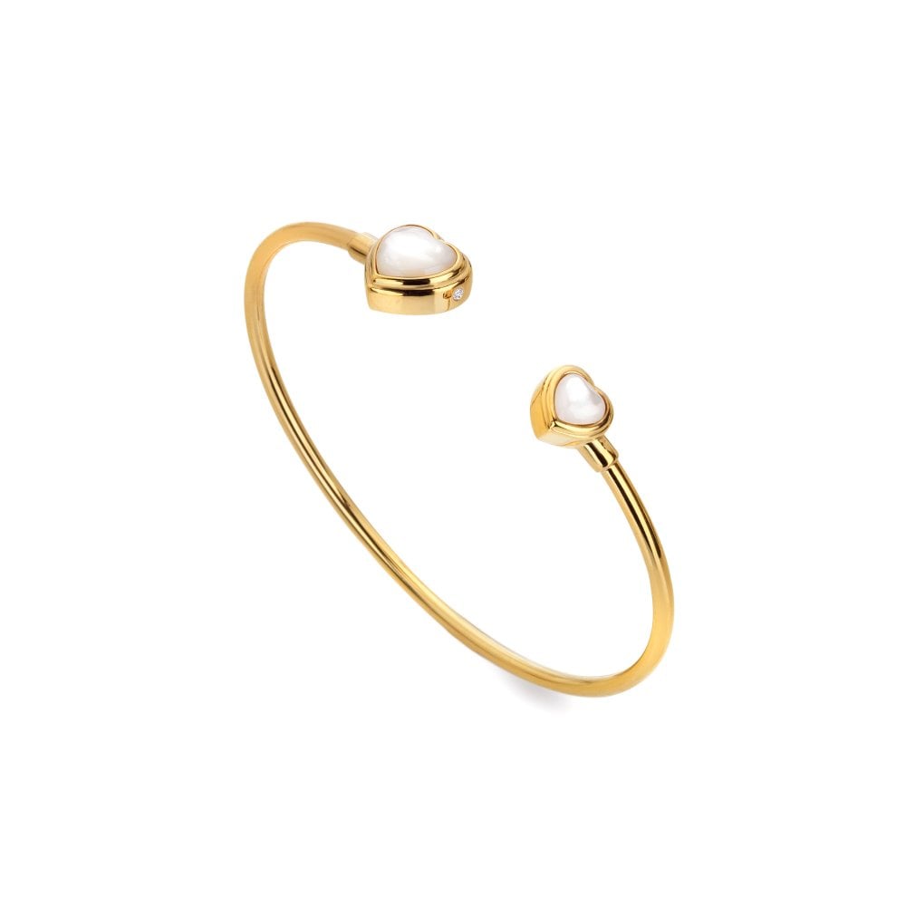 Hot Diamonds Mother of Pearl Heart Bangle