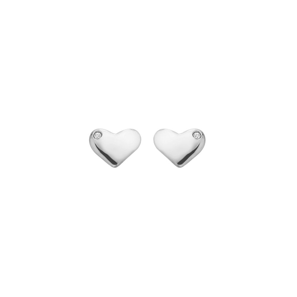 Hot Diamonds Desire Silver Heart Stud Earrings