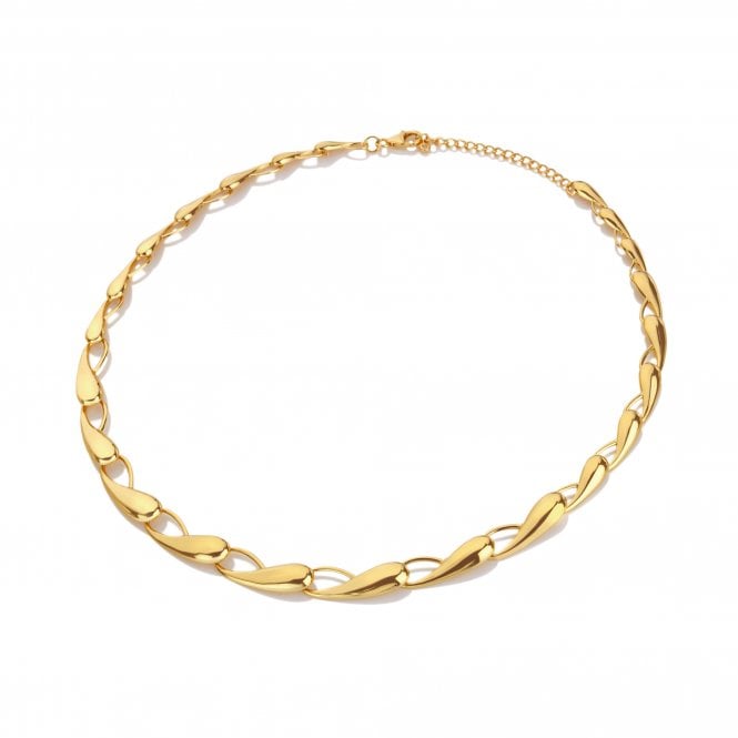 Hot Diamond Gold Plated Tide Statement Necklace