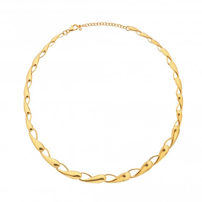 Hot Diamond Gold Plated Tide Statement Necklace