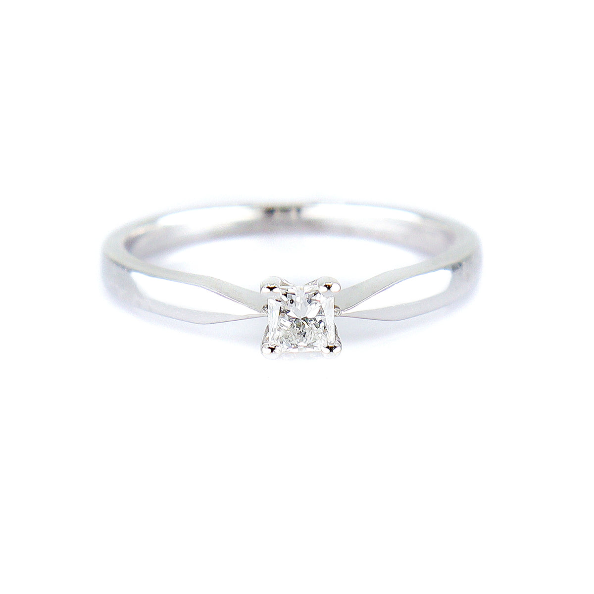 Platinum Princess Cut 0.25ct Diamond Solitaire Ring