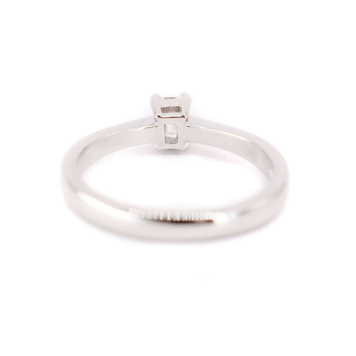 Platinum Baguette Cut 0.28ct Diamond Solitaire Ring