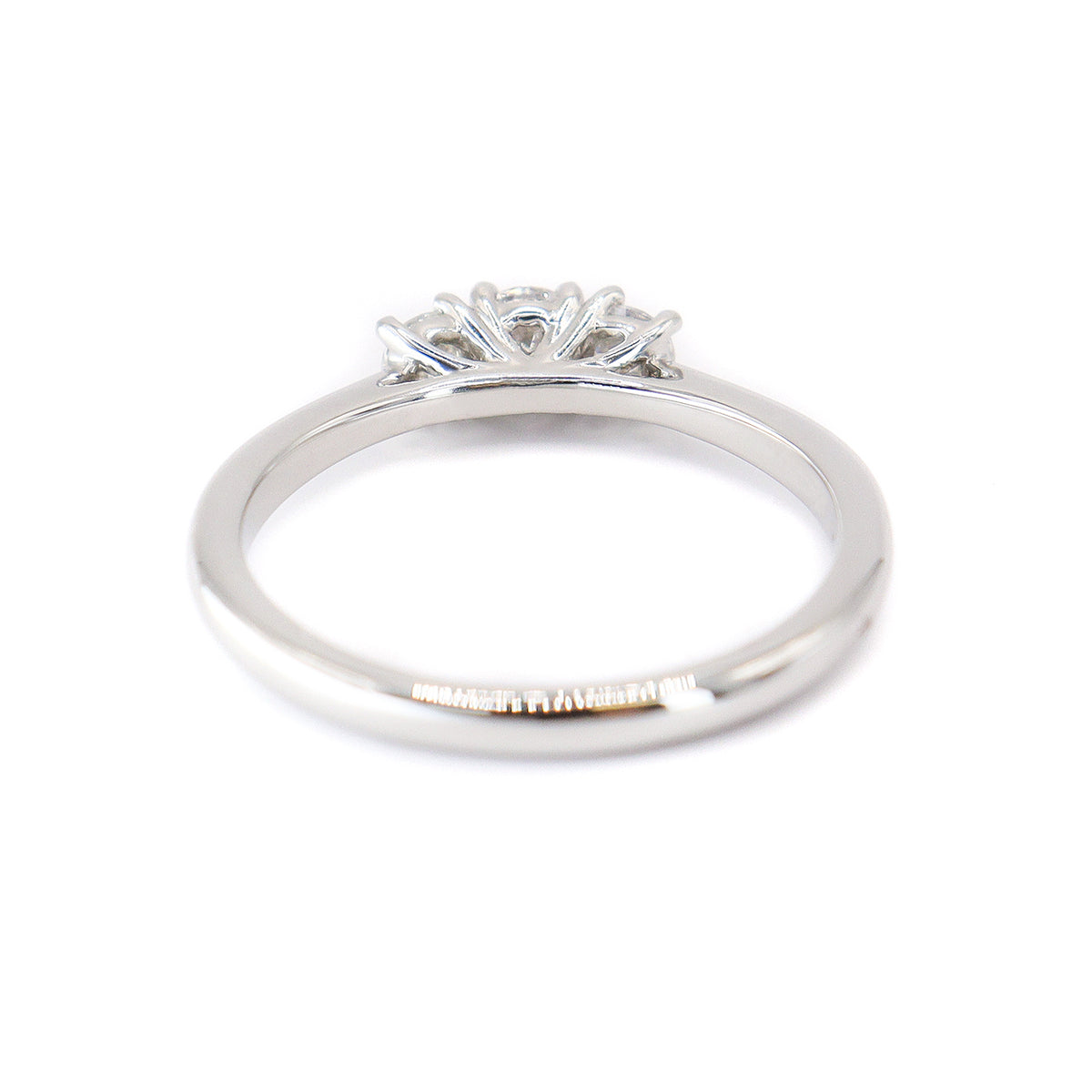 Platinum Round Brilliant Cut 0.40ct Diamond Trilogy Ring