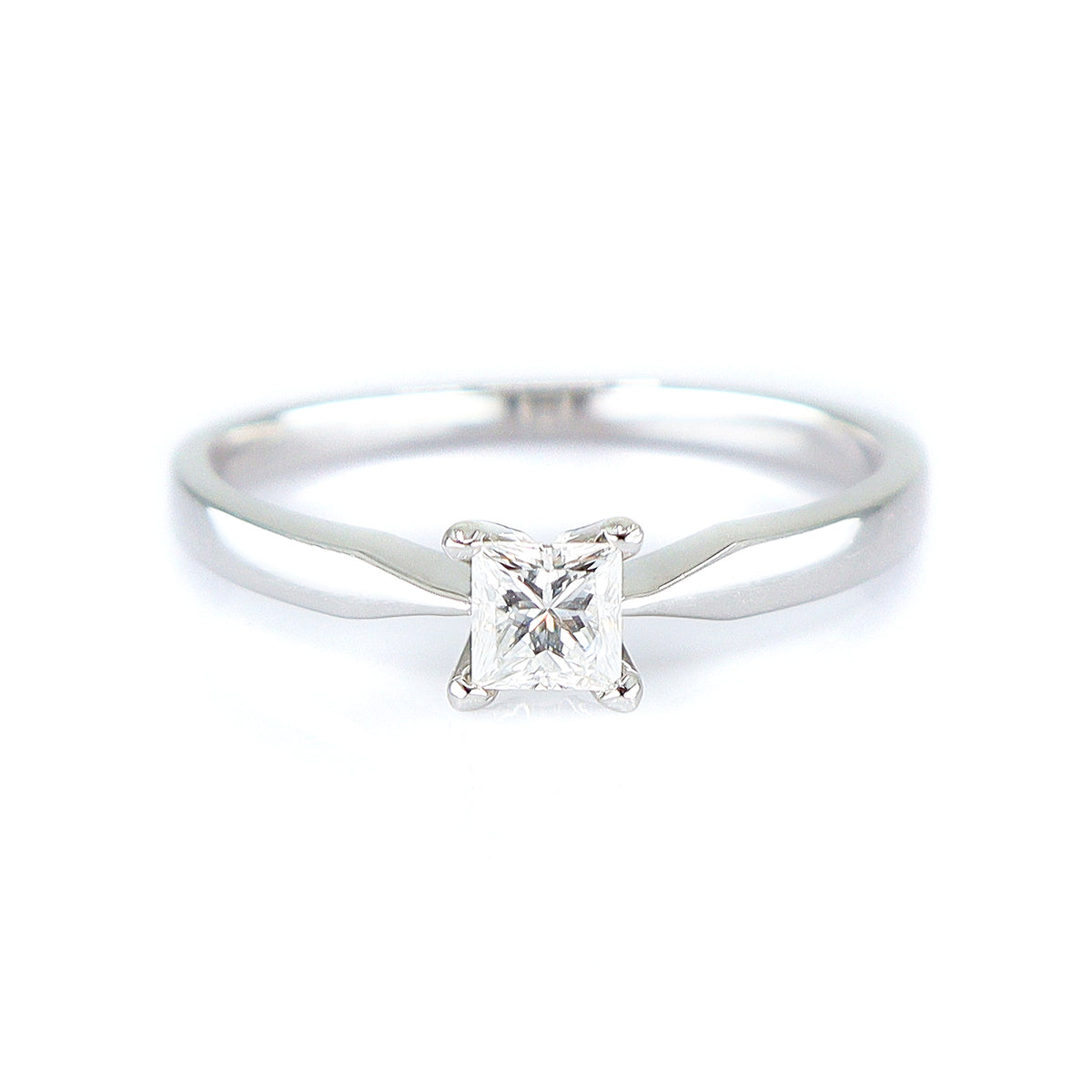 Platinum Princess Cut 0.33ct Diamond Solitaire Ring