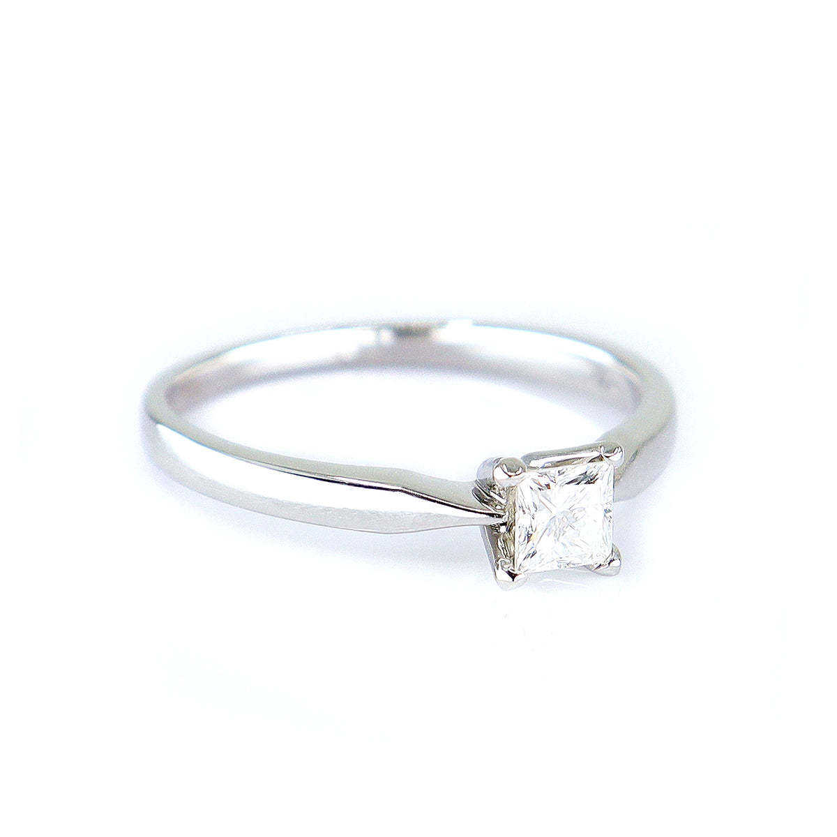 Platinum Princess Cut 0.33ct Diamond Solitaire Ring