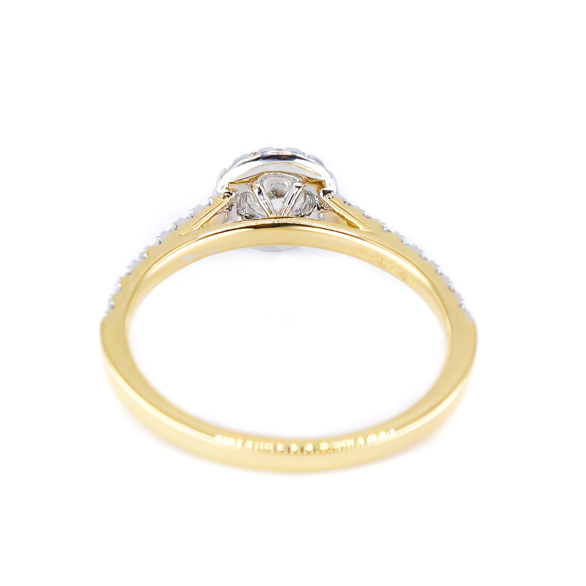 18ct Gold 0.25ct + 0.33ct Diamond Halo Cluster Ring