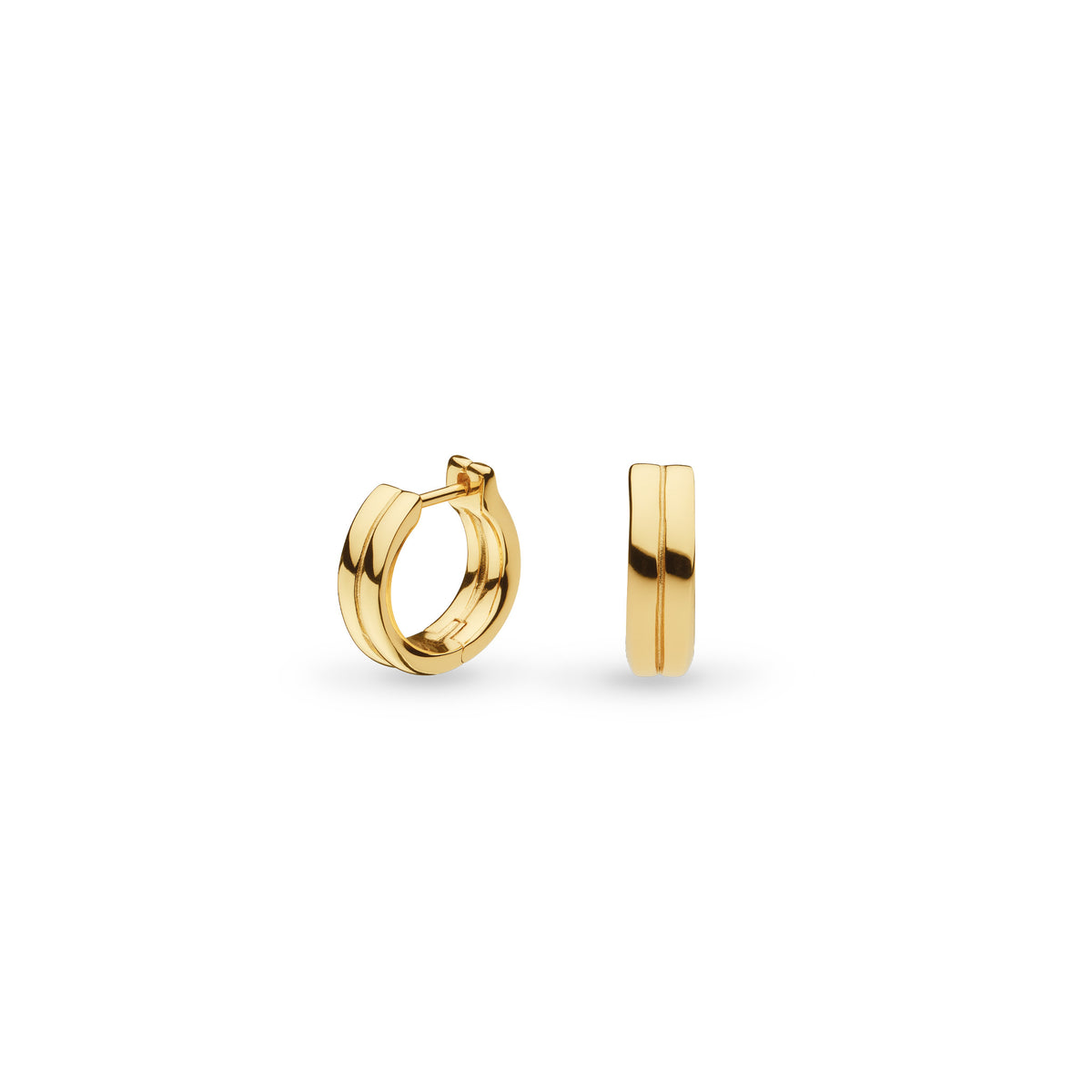 Kit Heath Bevel Unity Golden Huggie Earrings