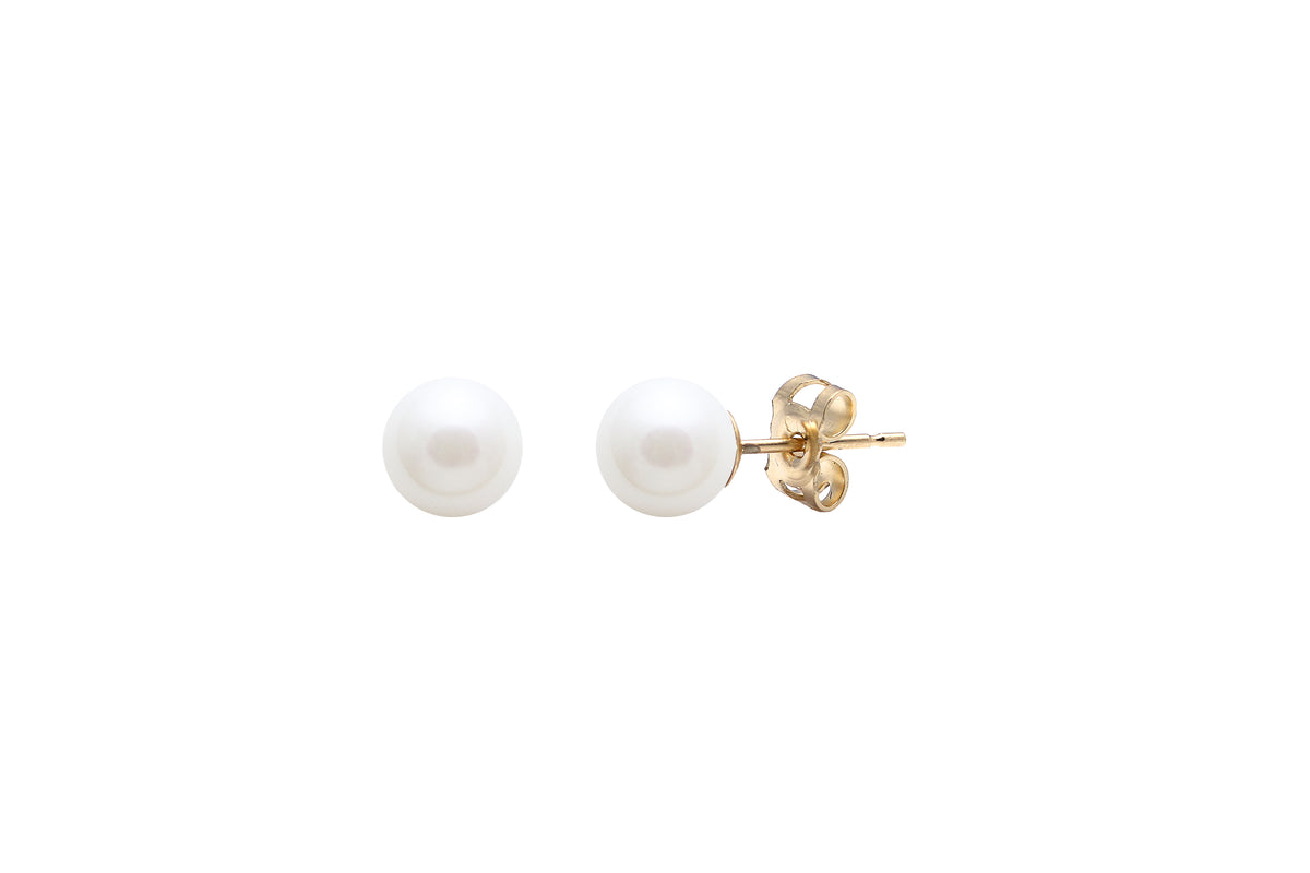 9ct Gold Freshwater Pearl 5mm Stud Earrings