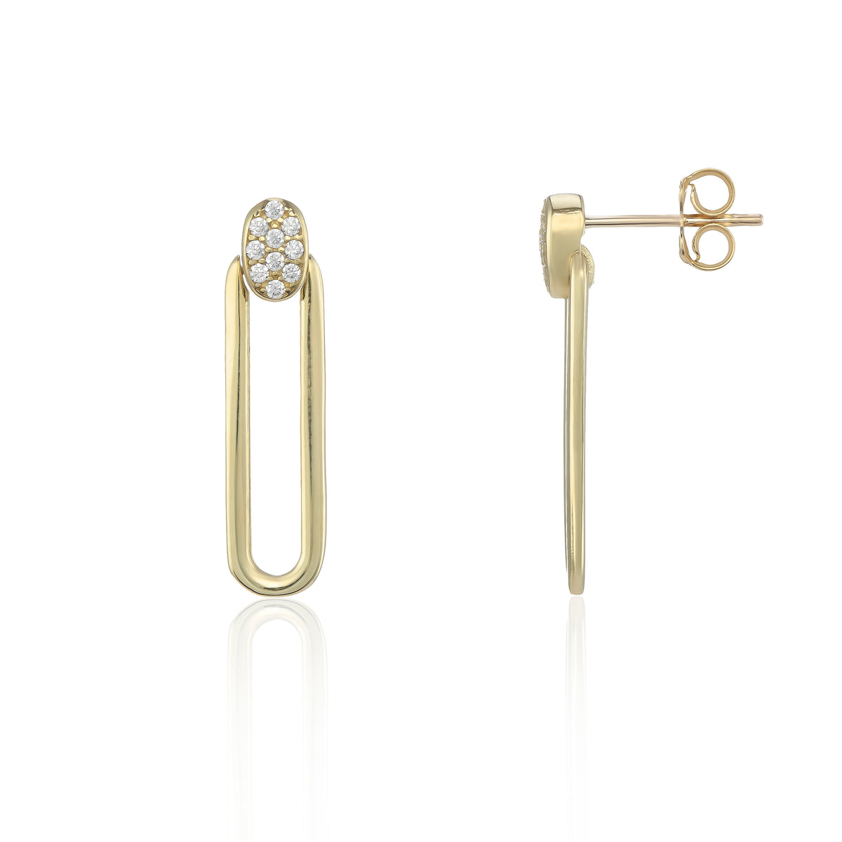 9ct Yellow Gold Cubic Zirconia Drops