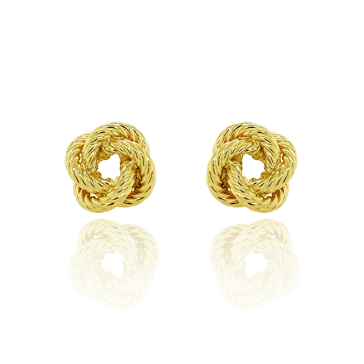 9ct Yellow Gold Knot Stud Earrings