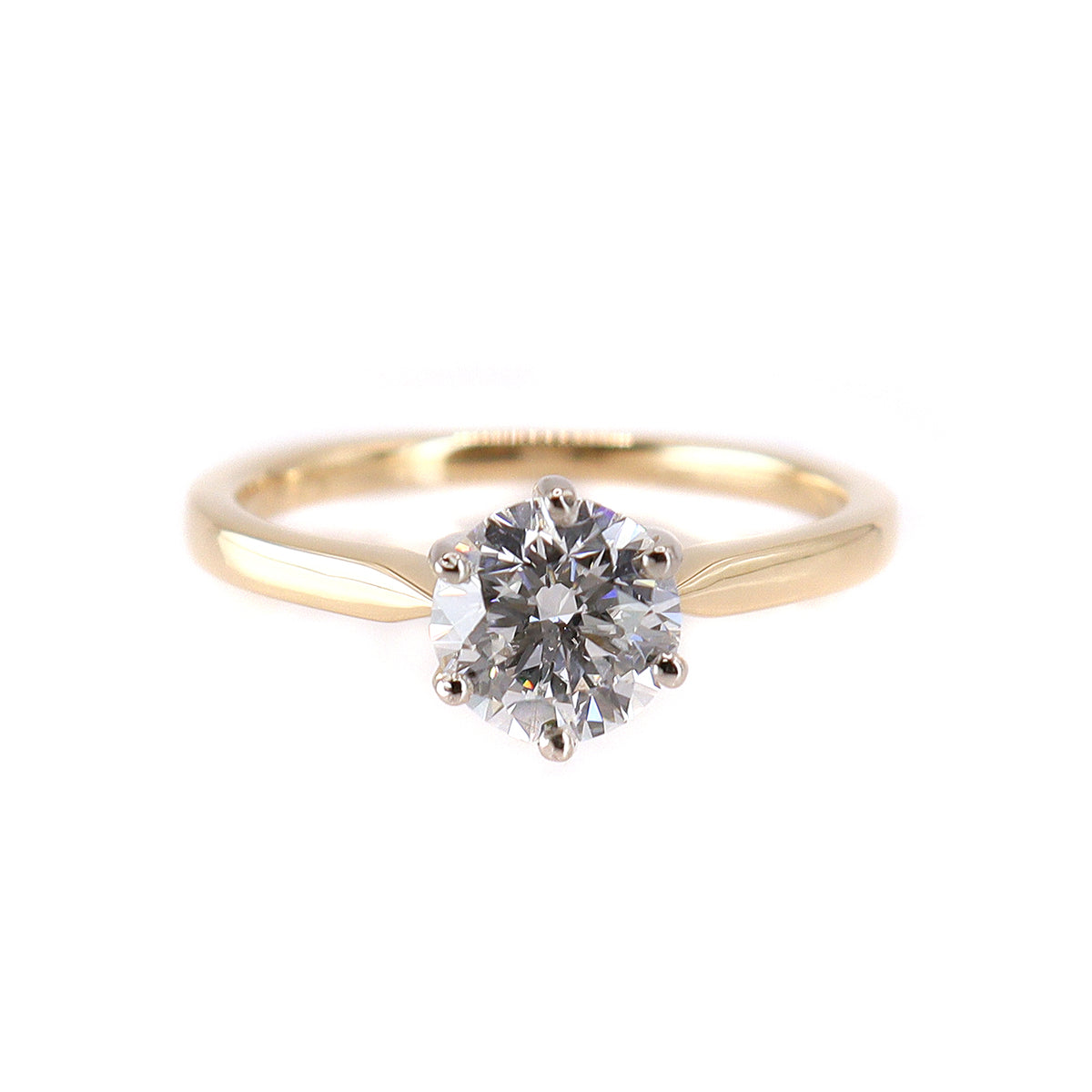 18ct Yellow Gold 1.22ct Lab Grown Certificated Round Brilliant Cut Diamond Solitaire Ring