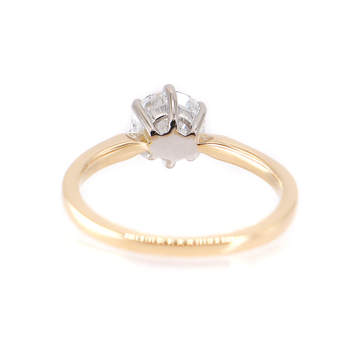 18ct Yellow Gold 1.22ct Lab Grown Certificated Round Brilliant Cut Diamond Solitaire Ring