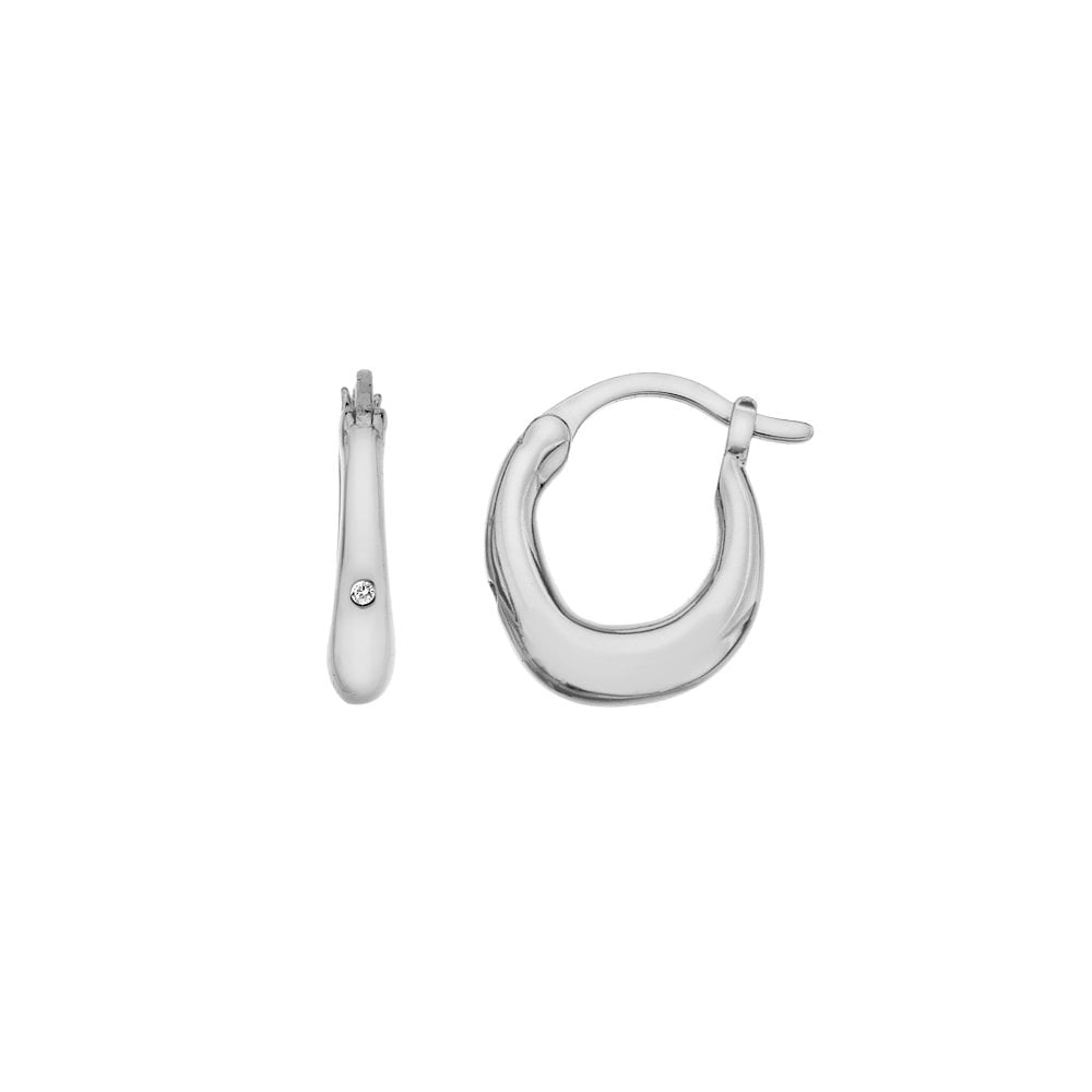 Hot Diamonds Soul Silver Hinged Hoop Earrings