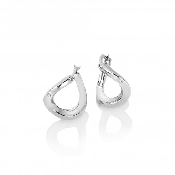 Hot Diamonds Soul Silver Twist Hoop Earrings