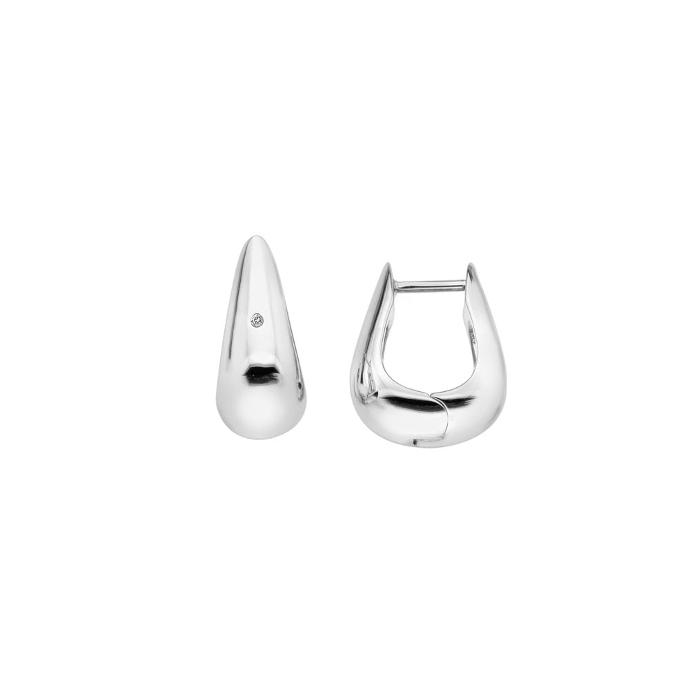 Hot Diamonds Soul Silver Huggie Earrings