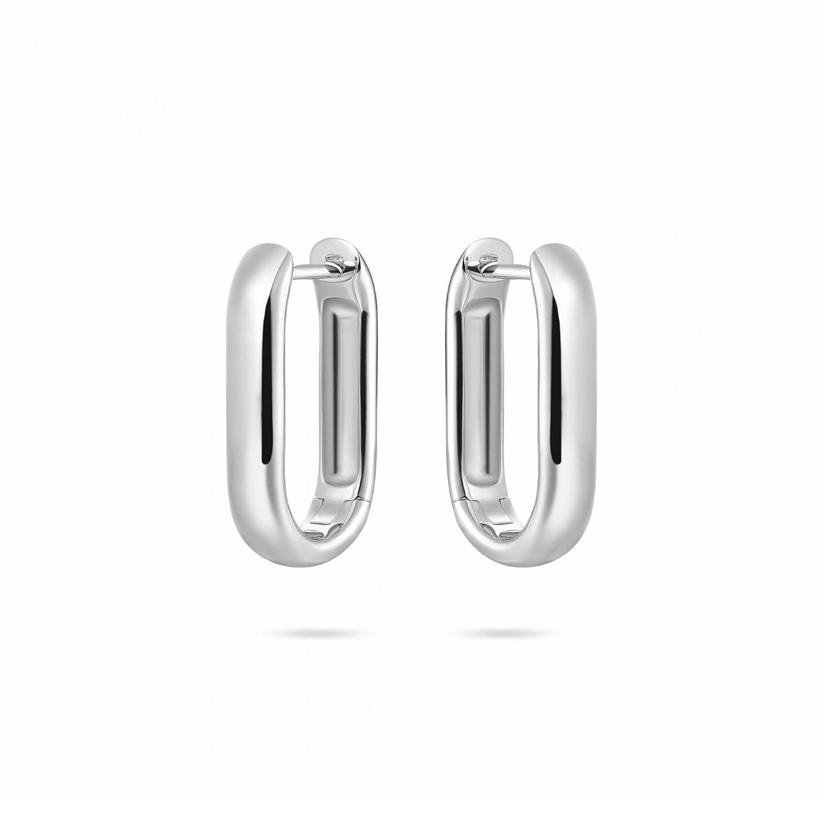 Gisser Bold Silver Maxi Long Hoop Earrings