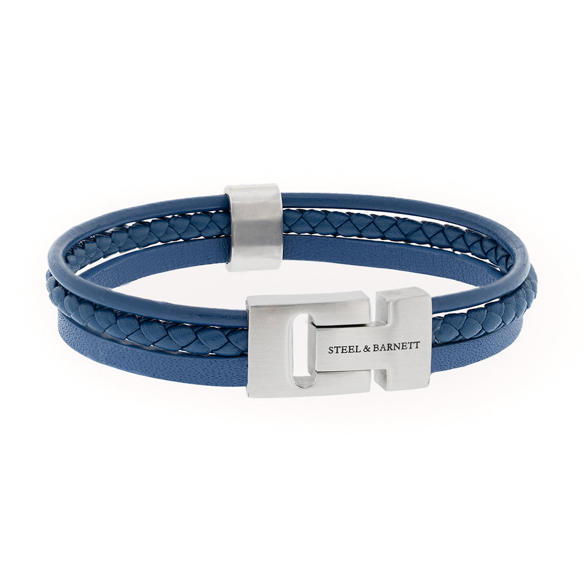 Steel & Barnett Leather Casual Cole Blue Bracelet