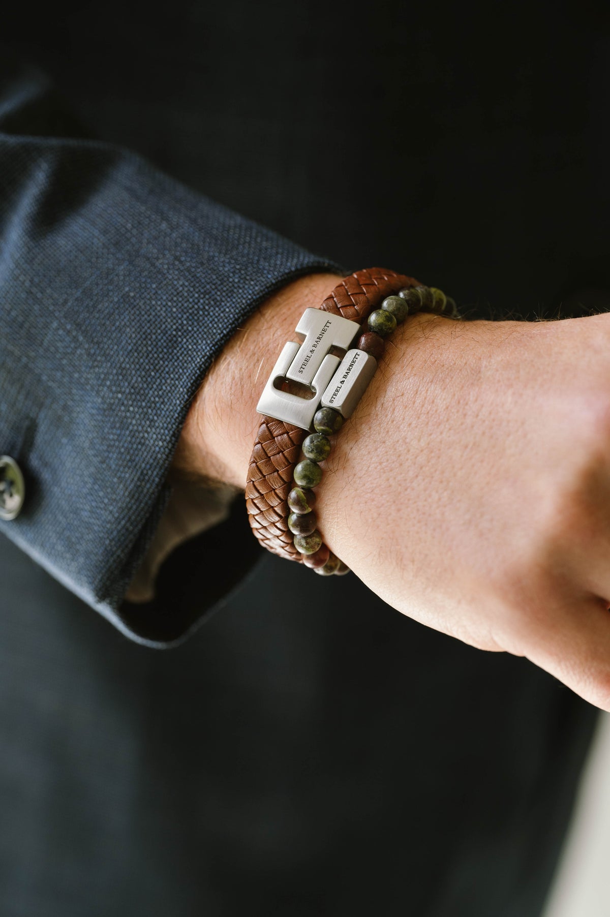 Steel & Barnett Peanut Leather Bracelet