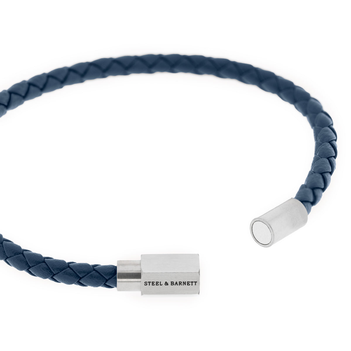 Steel & Barnett Nappa Blue Leather Bracelet