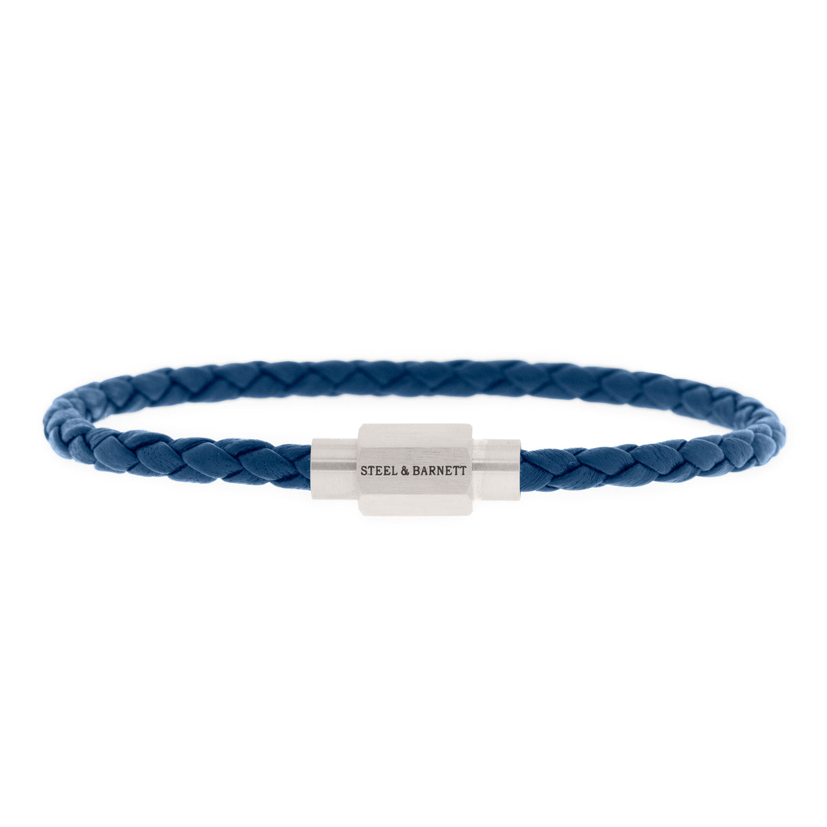 Steel & Barnett Nappa Blue Leather Bracelet