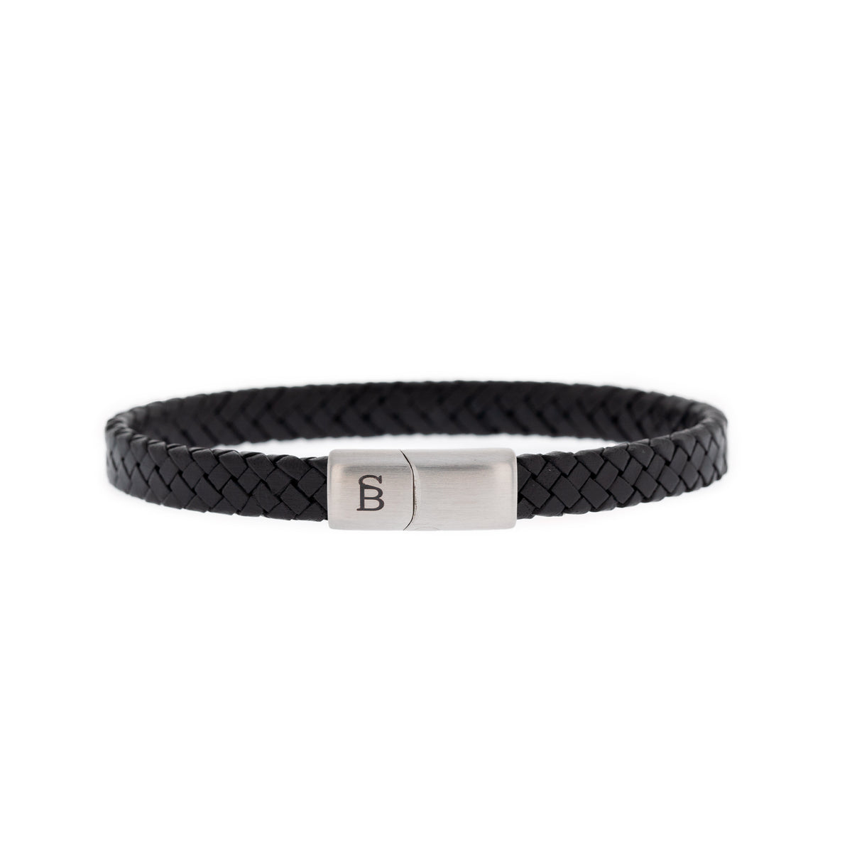 Steel & Barnett Black Leather Bracelet