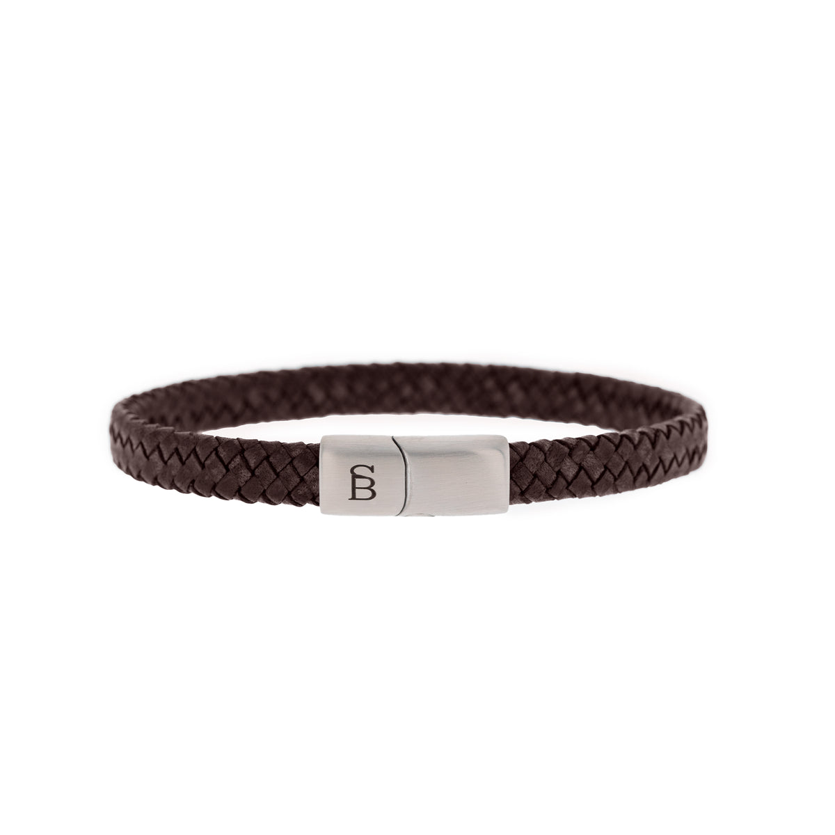 Steel Barnett Brown Leather Bracelet