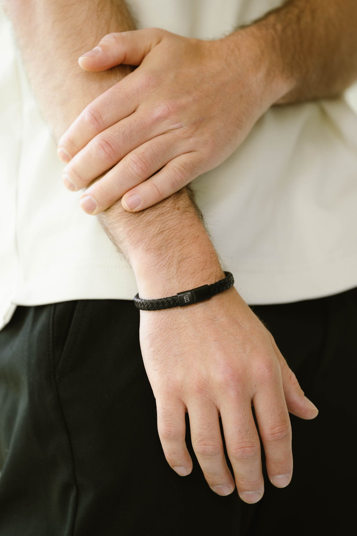 Steel & Barnett Black Edition Leather Bracelet Riley